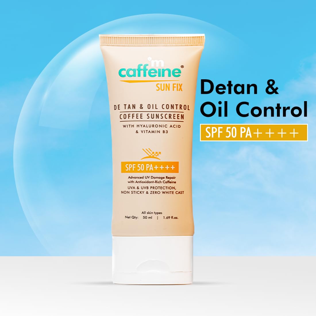 mCaffeine Coffee Sunscreen Lotion SPF 50 50 ml