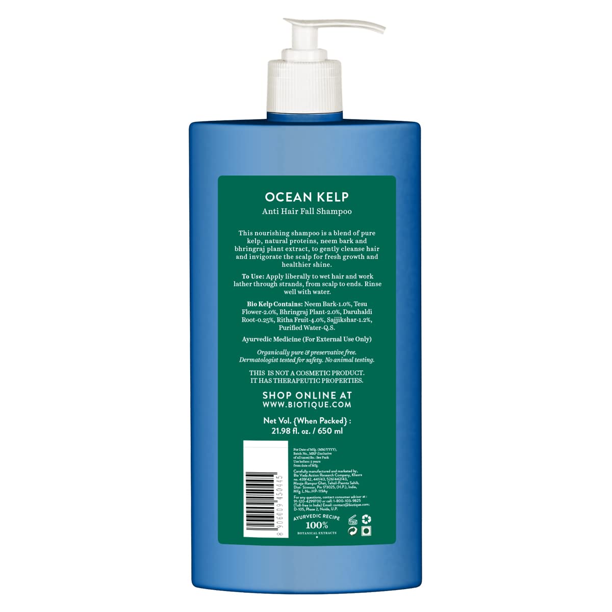 Biotique Ocean Kelp Anti Hair Fall Shampoo 650 ml