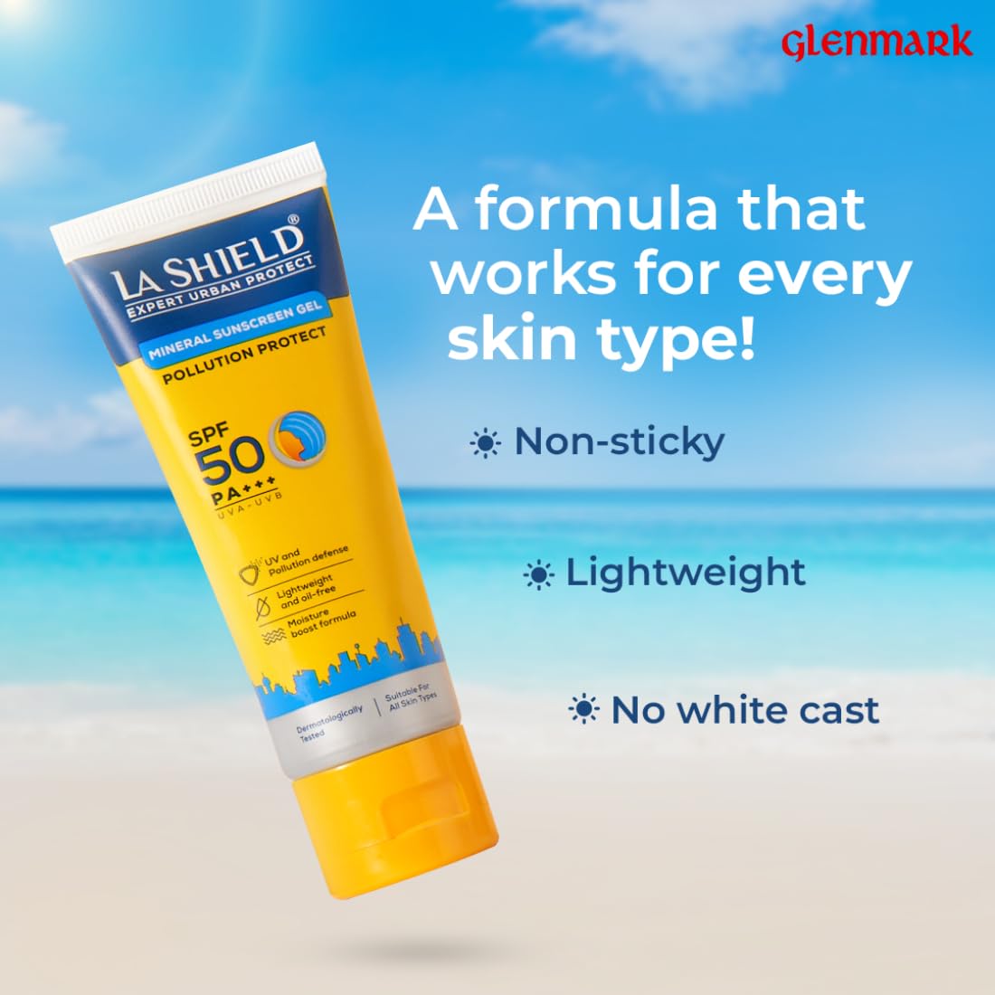La Shield Pollution Protect Mineral Sunscreen Gel SPF 50 50g