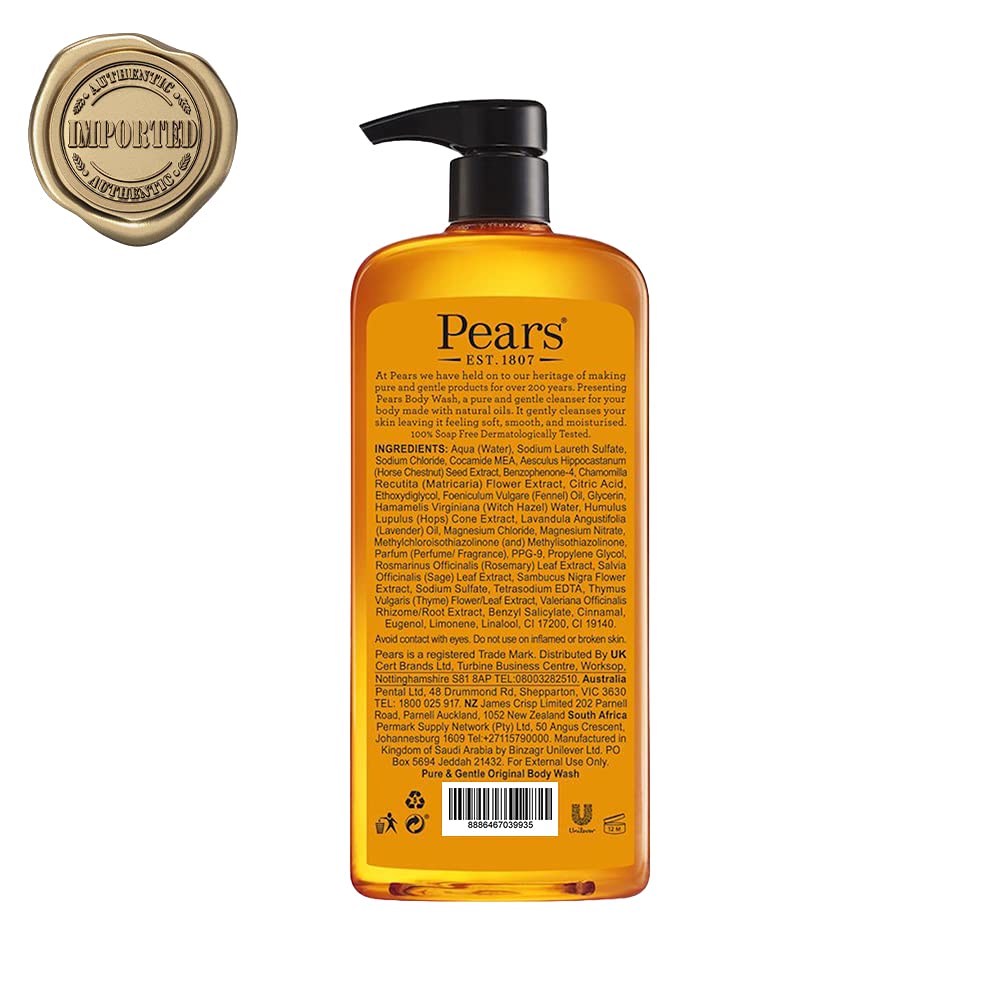 Pears Pure & Gentle Body Wash 750 ml