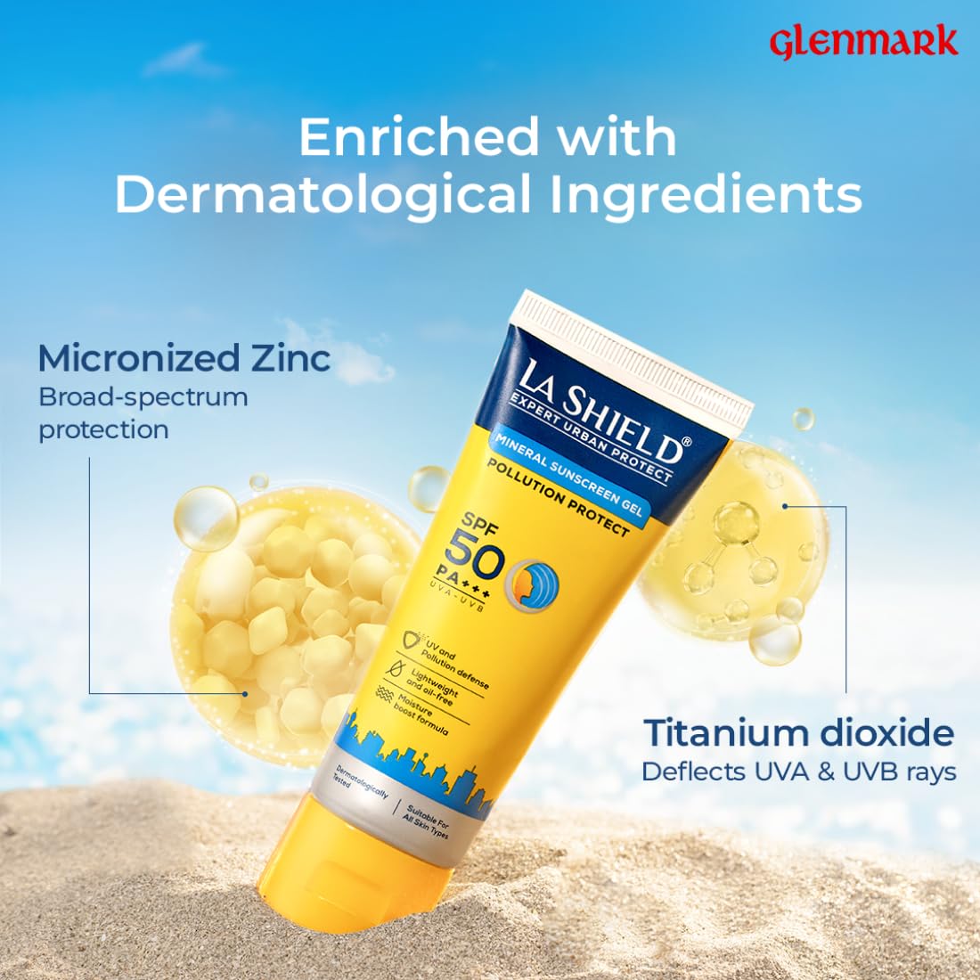 La Shield Pollution Protect Mineral Sunscreen Gel SPF 50 50g