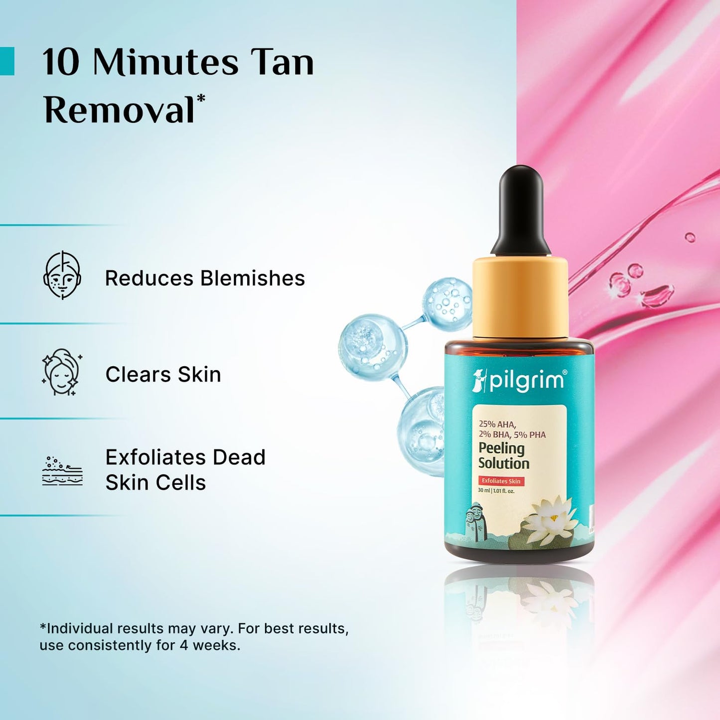 Pilgrim 25% AHA 2% BHA 5% PHA Peeling Solution 30 ml