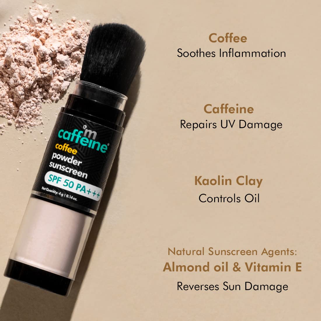 mCaffeine Coffee Powder Sunscreen SPF 50 4 g