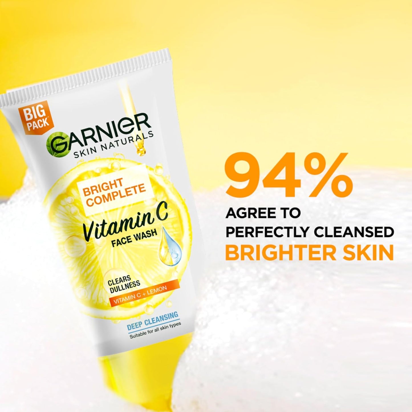 Garnier Bright Complete Vitamin C Face Wash 150 g
