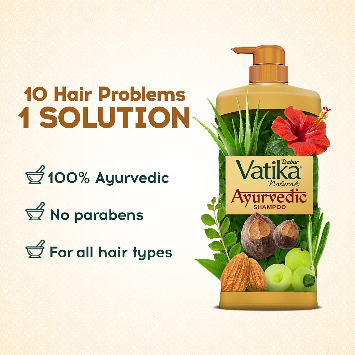 Dabur Vatika Ayurvedic Shampoo 640 ml